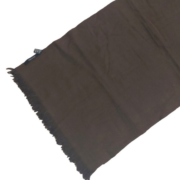 Gucci Vintage Dark Brown Pin Stripe Men's Scarf - Picture 4 of 10
